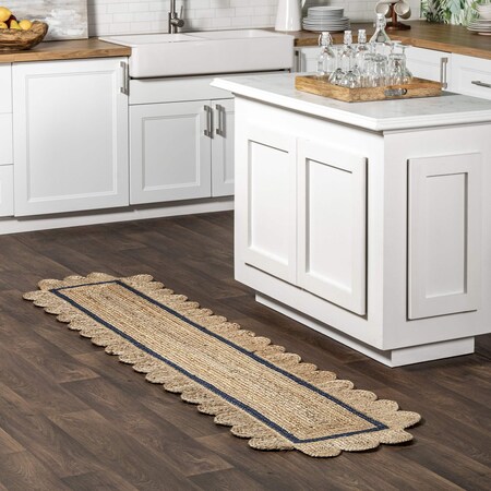 Nuloom Tera Petals Braided Jute Area Rug 2ft x 8ft SVNR01A-208